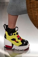 Maison Margiela X Reebok Tabi Instapump UK3/EU36/USA6 Black yellow red leather