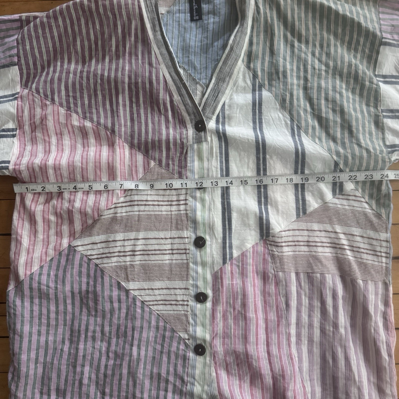 Sacred Threads Womens Boho Patchwork Short Shelve… - image 9