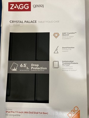 ZAGG Gear4 Crystal Palace Folio Case for iPad Pro 11 (4th/3rd/2nd Gen) - Black