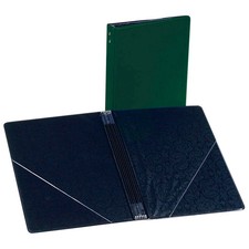 Marlo Plastics Choral Folder 7 3 4 x 11 7 Elastic 2 Diagonal Pockets Green