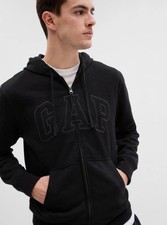 GAP Logo Zip Hoodie Long Sleeve Sweatshirts for MEN -Medium Heritage Hoodie