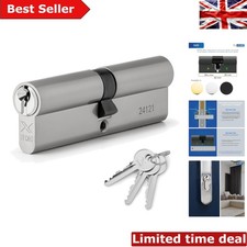 Versatile Chrome Euro Cylinder Lock 60mm with 3 Keys - Secure Your Doors