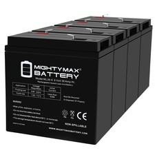 Mighty Max 6V, 36Ah, AGM, F2 Battery Replaces Dantona LEAD-6-36B-PS - 4 Pack