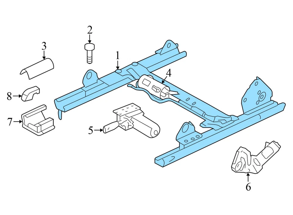 AUDI TT RS QUATTRO 2012-2014 - Motor asiento longitudinal delantero izquierdo extensión delantero izquierdo Foto 3 de 4