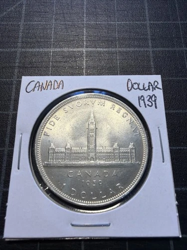 Canada Silver 1 Dollar 1939 Unc