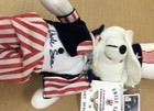 2003 USPS Collectible Uncle Sam Stamp Plush Bear, Stand, 37 cent Stamp Attached — photo 4