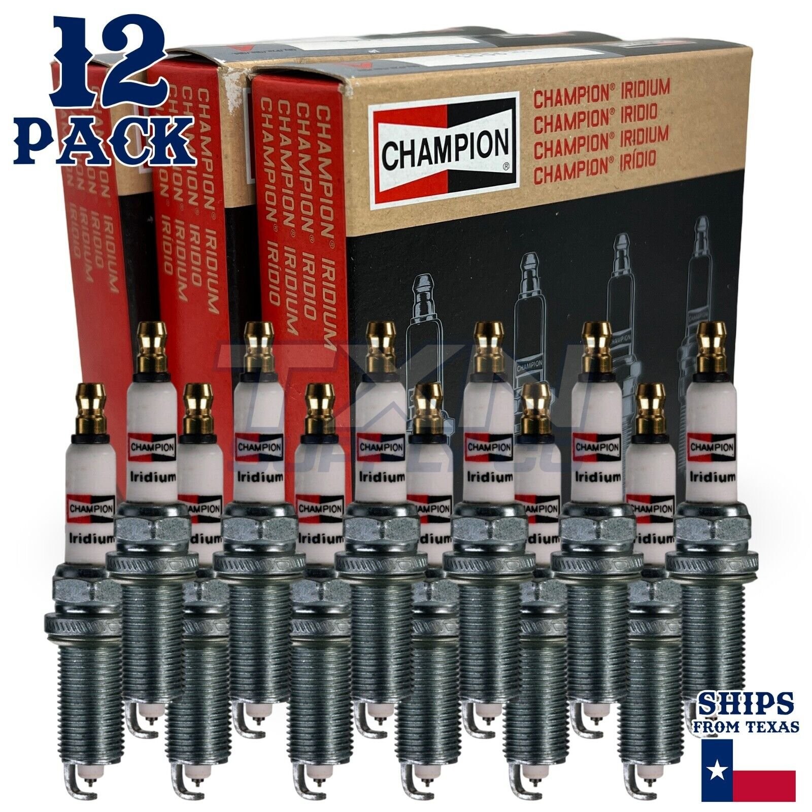 12 Pack Champion Iridium Spark Plugs for 1994-1995 BMW 850CSi 5.6L V12