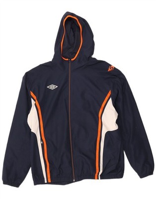 Umbro Herren Regenjacke mit Kapuze UK 44 2XL dunkelblau Colourblock Polyester CH17