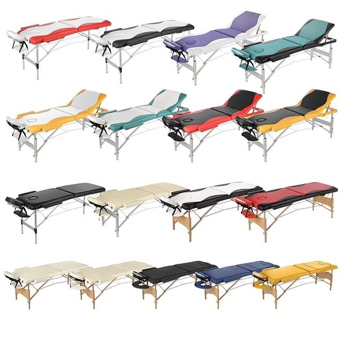 Massageliege inkl. Tasche Klappbar Massagetisch Massagebank 2 / 3 Zonen Mobil