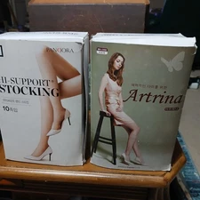 VIVIEN PANDORA Hi-support Stockings High Elasticity Panty Hose Sz M-L Box 10 +++