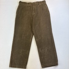 Vintage Brooks Brothers 346 Pleated Cuffed Corduroy Pants Size 36x29 Brown