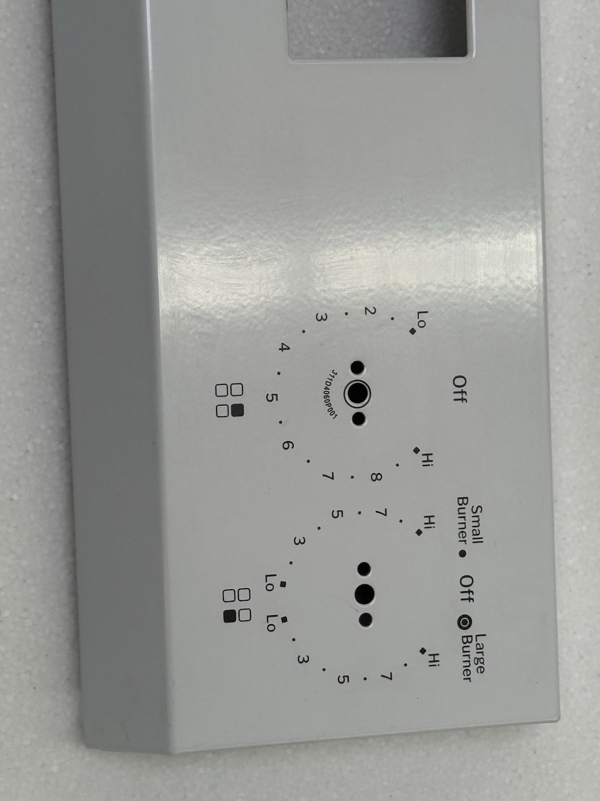 Control Panel Only White Part #WB56X47224 for GE GRF400SV1WW Range #1046