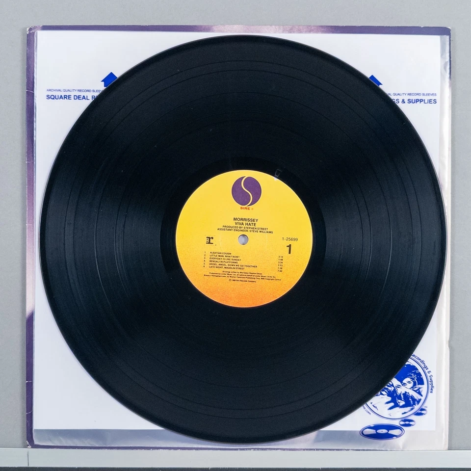 MORRISSEY Viva Hate 1988 LP Vinyl Record Album : VG+/VG+ Sire 1-25699 - Image 4 of 4