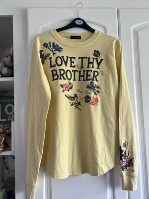 Authentisches DSQUARED2 Langarm-T-Shirt ''LOVE THY BROTHER'' 71XH008 Etikett S Small