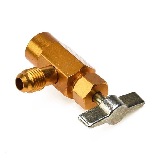 Convenient R134a AC DV134 Brass CAN TAP Opener Valve 7 / 16 20 Connector - Picture 10 of 12