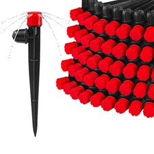 55 Pieces Drip Irrigation Emitters for 1/4" Tubing, Adjustable 360 Degree Water