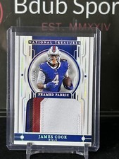 2023 Panini National Treasures Framed Fabric FFA-JCK James Cook /25 3 CLR Patch