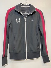 Nike Sportswear Track Field Woman s Full Zip Gray Jacket Adult Medium