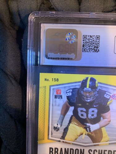 2015 Panini Prizm Collegiate DP Autos Brandon Scherff RC #158 Blue #/75 CSG 9/10 - Picture 14 of 24