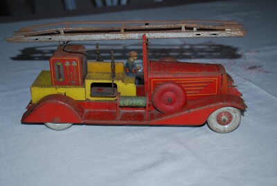 Camion De Pompier Rossignol En Tôle – 1930 – Échelle 1:24