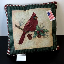 Belk Cardinal Pillow 16x16 Made in the USA