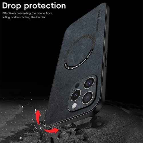 Für iPhone 16 15 14 Pro Max 13 12 Luxus Stoßfest Magnet Leder Hülle Cover - Bild 5 von 14