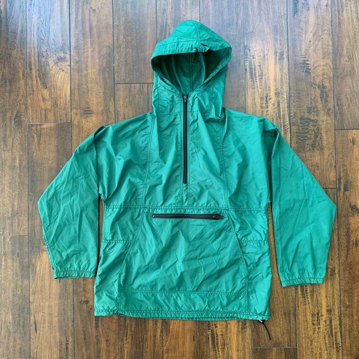 Vintage LL Bean Half Zip Anorak Jacket Mens Size L Forest Vintage LL Bean Half Zip Anorak Jacket Mens Size L Forest