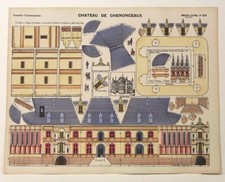 Imagerie D  Epinal No 224 Ch teau de Chenonceaux, Grande Construction paper model