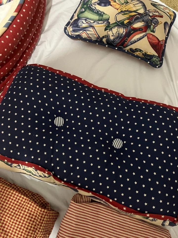 Lote de 9 Graham Kracker Deporte Fútbol Béisbol Cuna Cama Bebé Ropa de Cama Habitación EE. UU. Foto 2 de 4