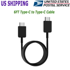 1Piece 6FT Fast Charging Cable Cord Type C to Type C Cable Data For Samsung New