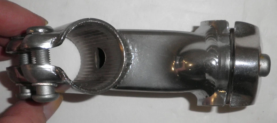 SCHWINN WOMEN INSPIRED STEEL THREADLESS SILVER BICYCLE STEM BIKE PARTS 175-2 - Image 2 of 3