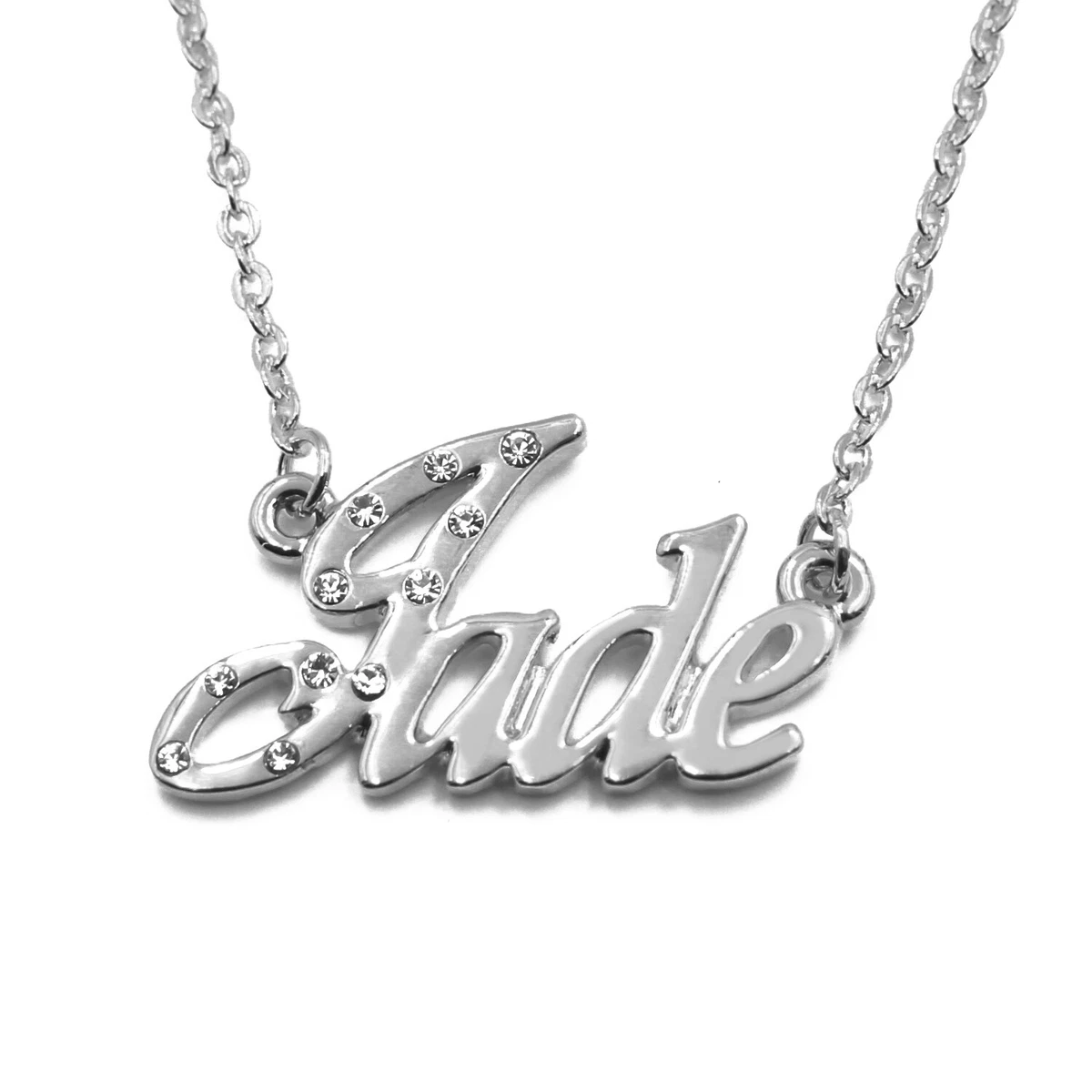 White gold personalised necklace deals