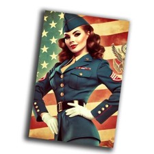 US military woman nice vintage retro WW2 Photo Glossy 4 6 in B43