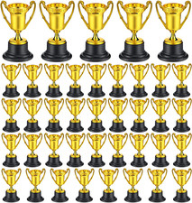 Pack of 40 Golden Award Trophy Cups Plastic Gold Trophies Mini Awards and Trophi
