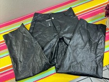 New Fashion Nova Wanna Talk To You Pants Vegan Leather Casual Dress Women s XL