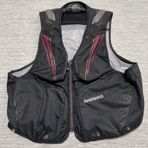 Shimano Fishing Vest 2WAY Short Vest VE-022T Size:S EX cond 