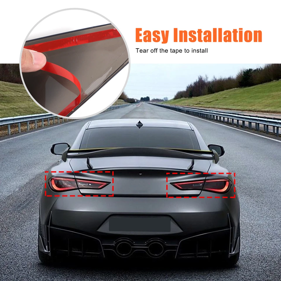 ABS Smoked Black Rear Fog Light Lamp Cover Trim For Infiniti Q60 2016-2025 Foto 4 de 4