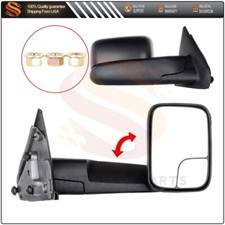 Pair Manual Tow Mirrors For 02-08 Dodge Ram 1500 03-09 Ram 2500 3500 Side View