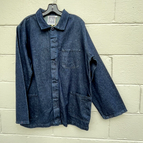 Jungmaven Olympic Hemp Organic Cotton Shirt Jacket Dark Wash Denim Large NWT - Picture 2 of 12