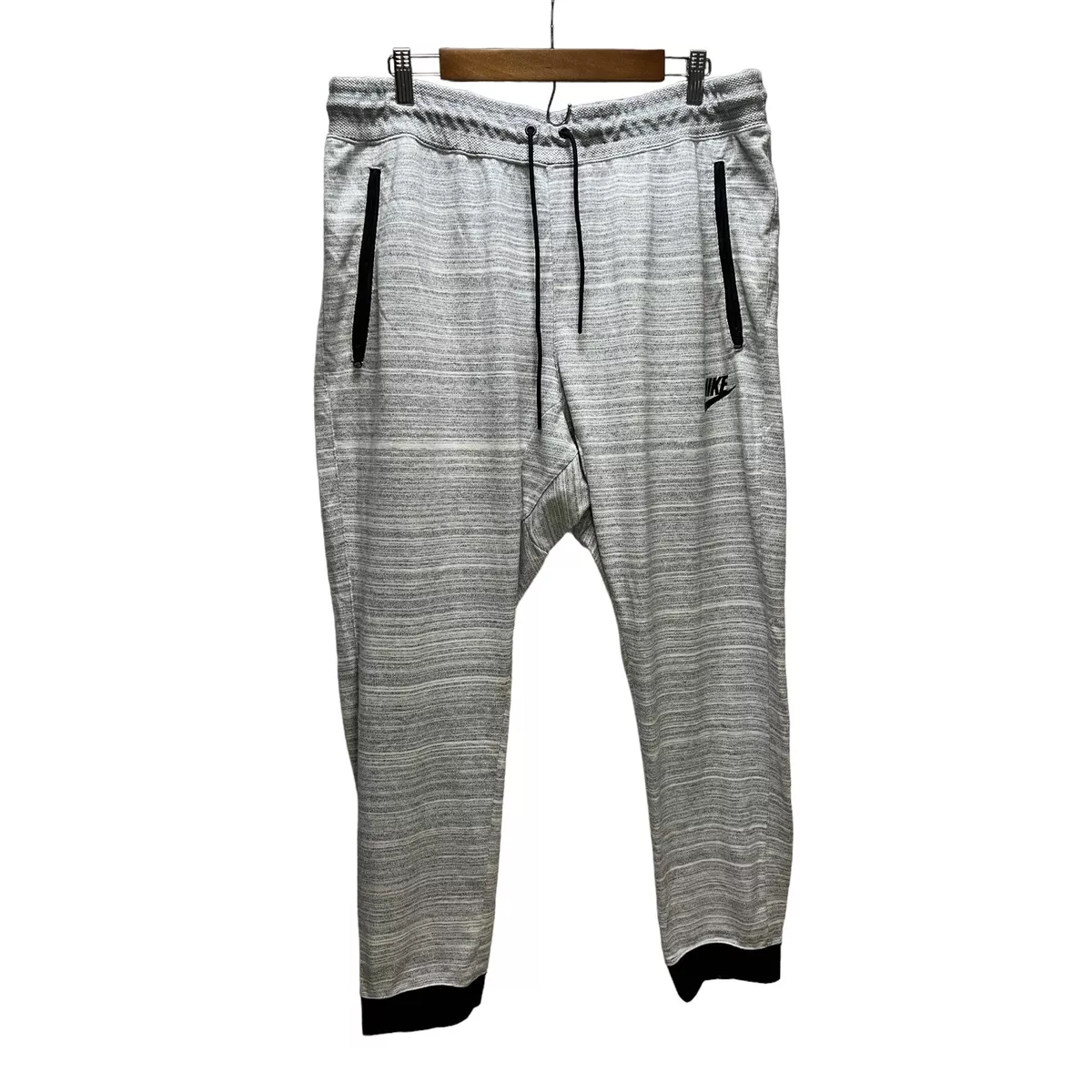 Nike NSW Advance AV15 Jogger Knit Sweat Gray Heather White Black 2XL | eBay