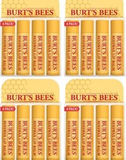  16 PLUS 2 FREE - Original Burt's Bees Beewax Lip Balm Vitamin E  Peppermint