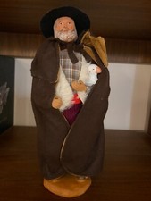 Ancien santon provençal 30 cm le berger signé ESCOFFIER