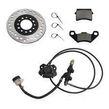 Rear Hydraulic Brake Caliper Assembly Disc Rotor Pad Kit for Dirt Bike Go-kart