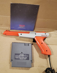 Nintendo NES Orange Zapper Gun Super Mario Bros/Duck Hunt Combo + manual Tested