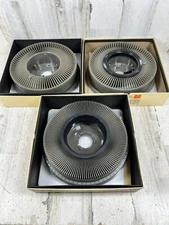 Vintage KODAK Carousel Transvue (1) 140 & (2) 80 Slide Trays - Lot of 3