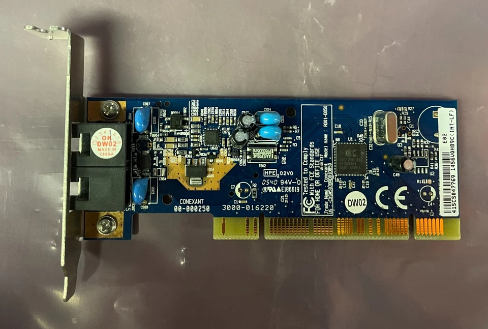 CONEXANT 3000-016220 PCI MODEM BOARD 00-000250 F4-4 - Image 3 of 4