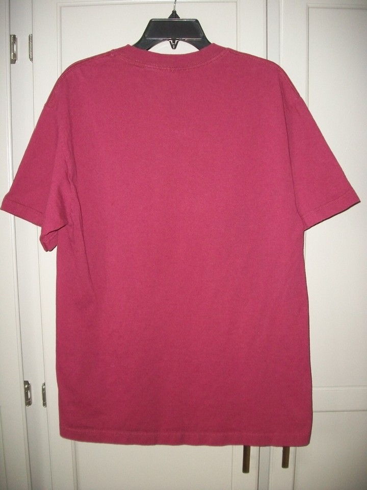 FOX Racing Shirt MENS LARGE Regular Fit Graphic Logo Maroon Black White