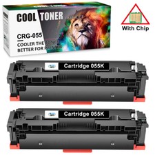 2PK Toner Compatible for Canon 055 W/Chip ImageClass MF741Cdw MF743Cdw MF745Cdw