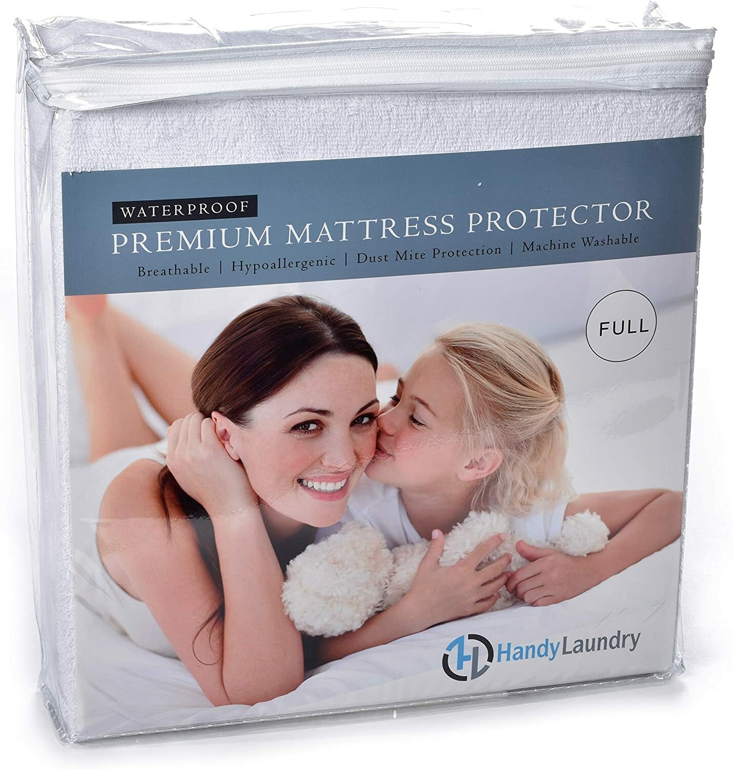 Waterproof Breathable Mattress Protector Bed Bug Cover Topper Full Size-image