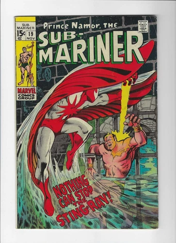 Sub-Mariner #19 1st appearance of Stingray 1968 series Marvel Silver Age